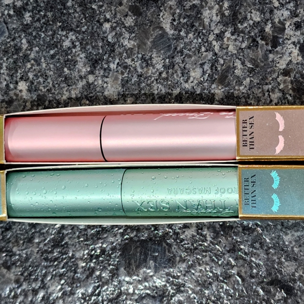 NiB Too Faced Better Than Sex VOLUMIZING Waterproof & Regular Mascara -1 of each